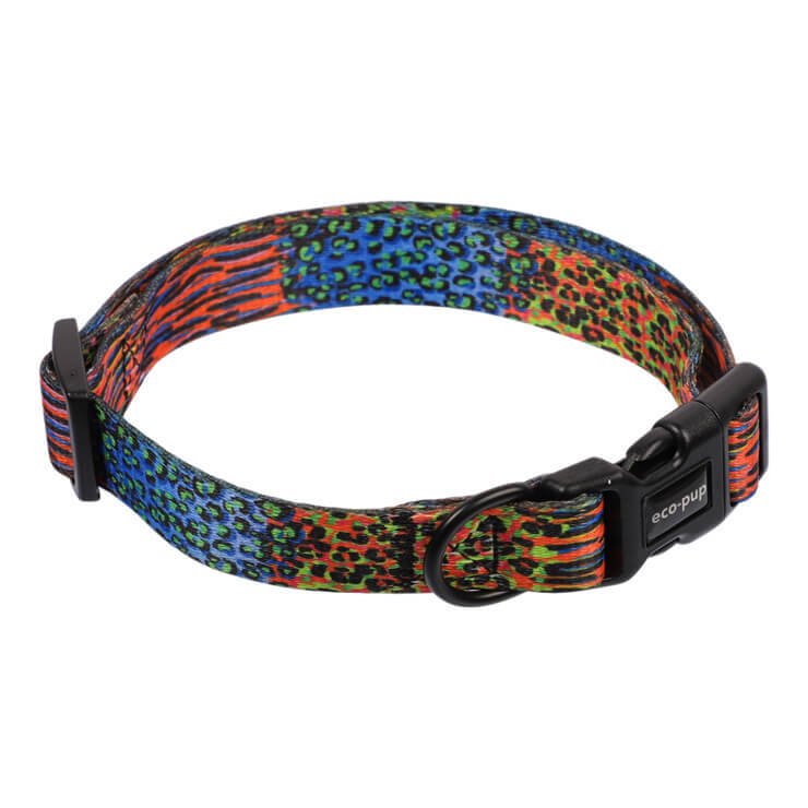 Eco-Pup Dog Outdoor Walking Collar Wild Pattern Pet Dress Up — Medium