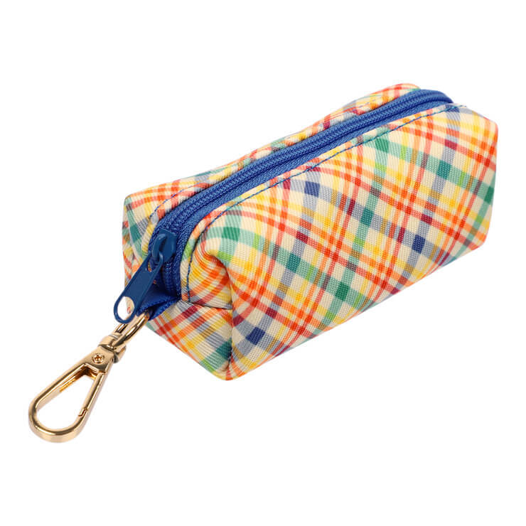 Eco-Pup Pet/Dog/Cat Portable Clipping Waste Bag Holder Check Themed Pattern