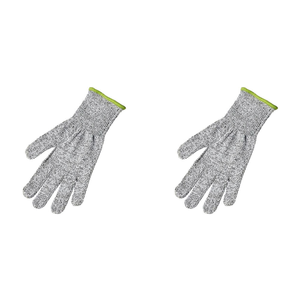 Prepara Cut Resistant Kitchen Chef Butcher Glove Mitten Protection 23cm Grey (2 Pack)