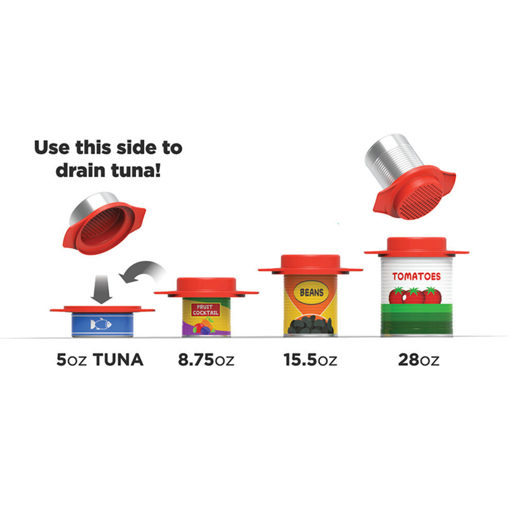 Prepara 14.6cm Red Can Drainer Tuna/Vegetables Kitchen Food Strainer — image 2