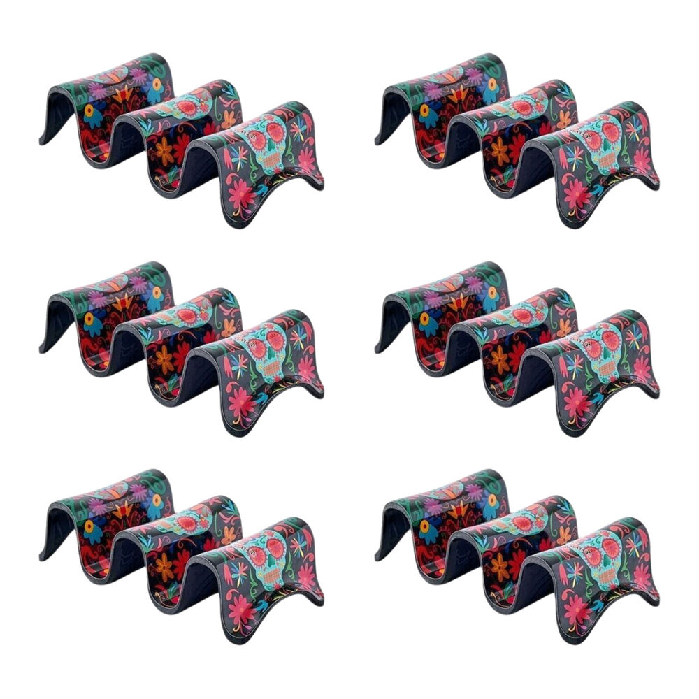 Prepara Melamine Multiple Tortilla Taco Holder Stand Day of the Dead Ed 18cm (6 Pack)