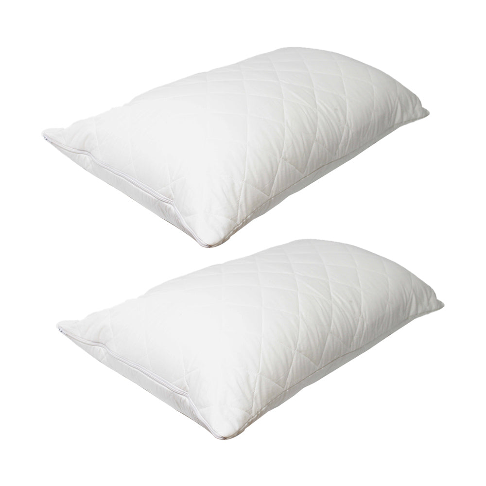 Jason Commercial Cotton Heavenly Dreams Zip Up Pillow Protectors 48x73cm (2 Pack)
