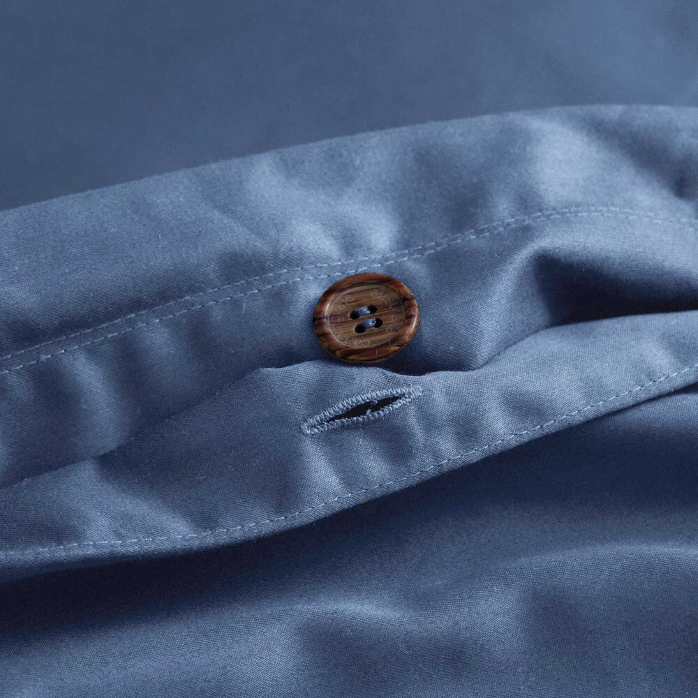 Canningvale Queen Bed Quilt Cover Set Bedding Palazzo Royale 1000TC Bombay Blue — image 4