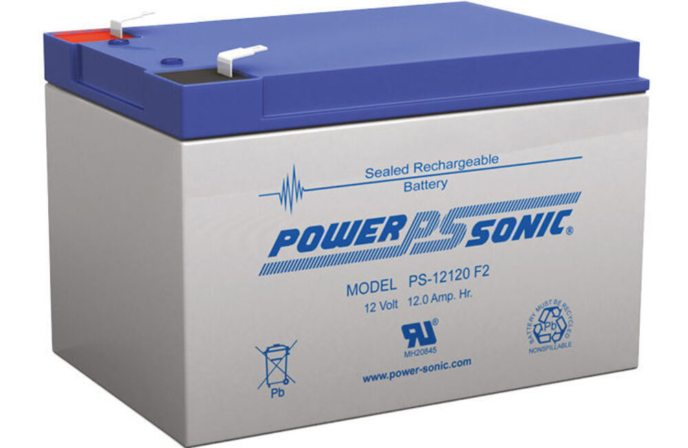 Power Sonic 12V 12Ah SLA Rechargeable Battery F2 Terminal Sealed Lead Acid — image 2