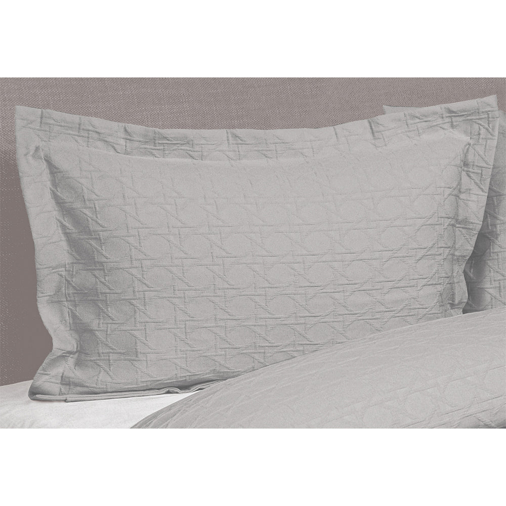 Jason Commercial Villa Premium Matelasse Bed Pillow Sham 48x73cm 300GSM — Silver