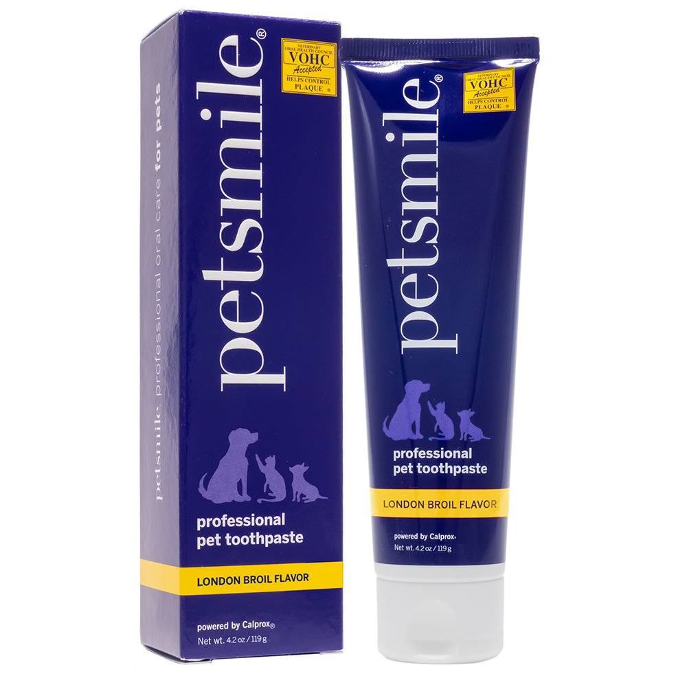 Petsmile Professional Pet Toothpaste London Broil Flavour Cat/Dog Dental Sml — 119g Large