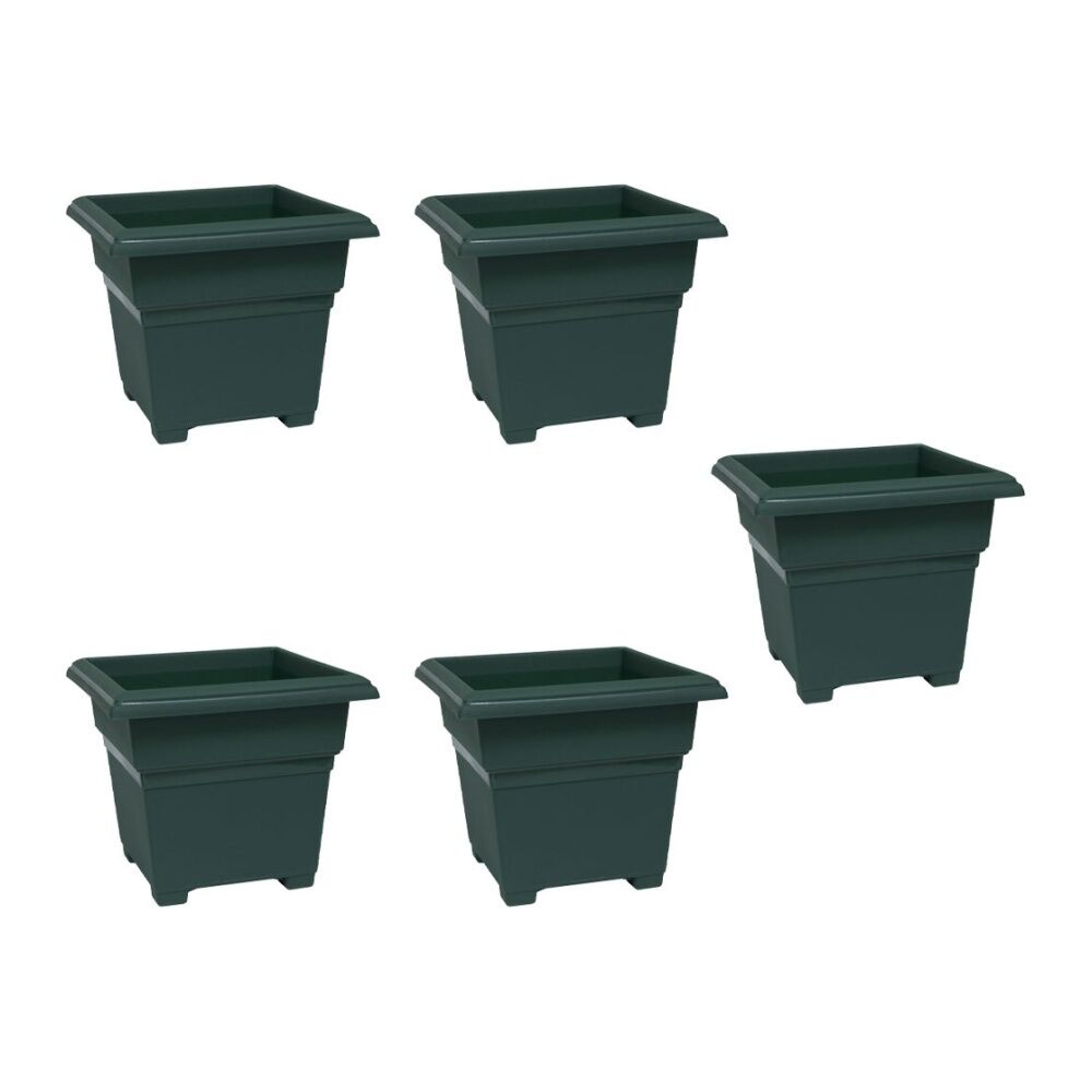 Homeleisure Patio Tub Planter 180mm Green Outdoor Decorative Garden Decor (5 Pack)