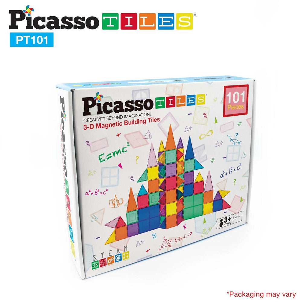 Picasso Tiles Magnetic Tile Classic Kids Building Block Playset 3y+ (101 Pieces) — image 2