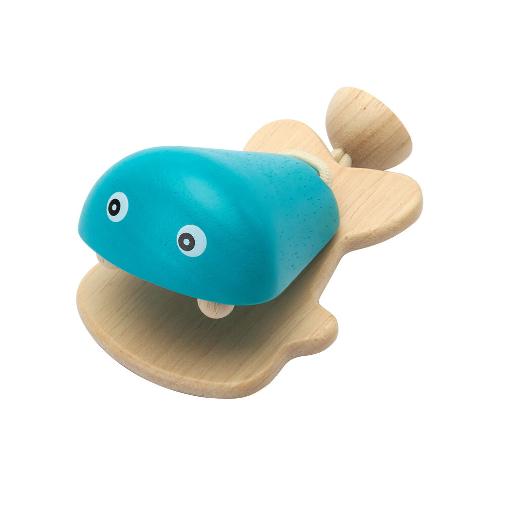 Plan Toys PlanToys Fish Castanet Kids Wooden Musical Hand Percussion Toy Blue 12m+