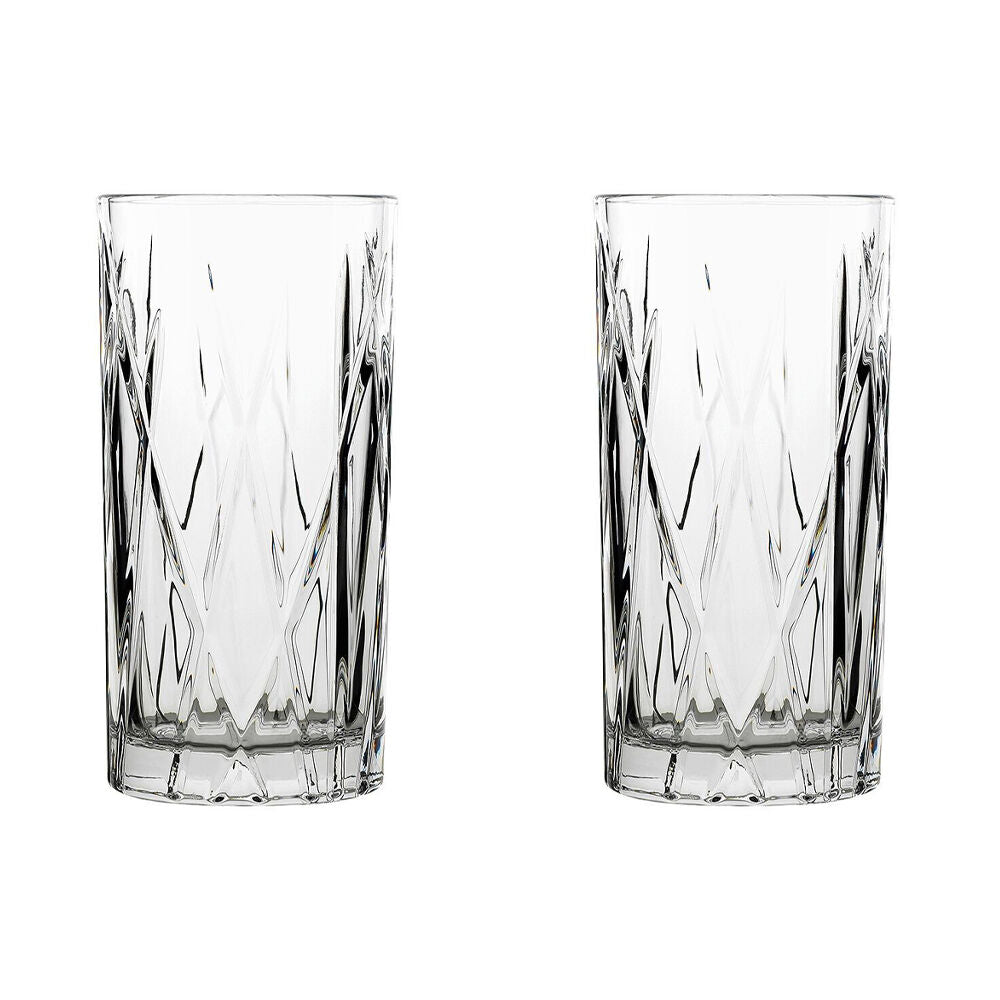 Porto 6pc Porto Riley Soda Lime Glass Hi Ball Tumblers Drinkware Set 350ml Clear (2 Pack)