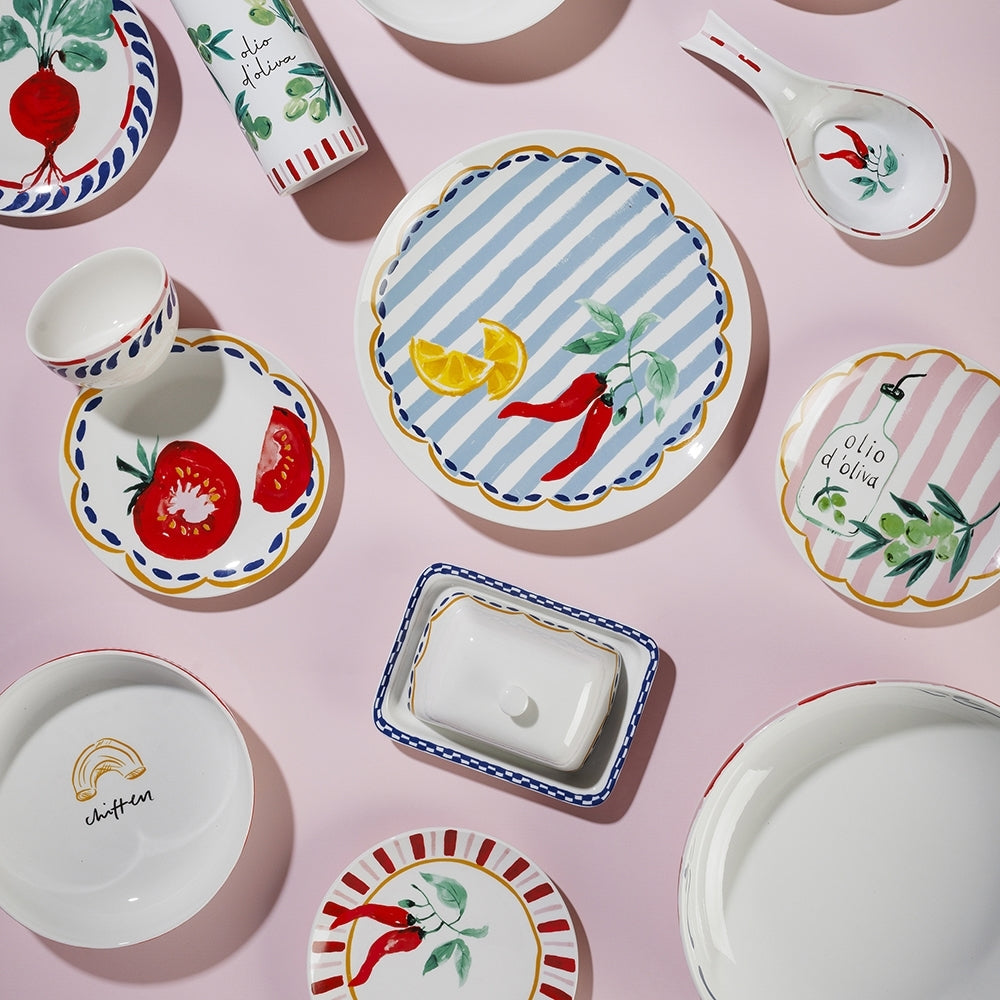 Porto Cucina 20cm Porcelain Side Plate Food/Snack Dish Tableware Round Chilli — image 2