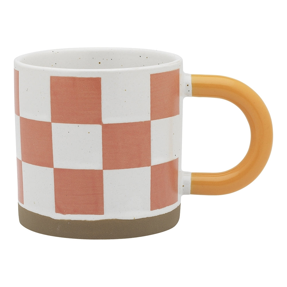 Porto Modelli Stoneware 330ml/14cm Coffee Mug Drinking Cup w/ Handle Checkers