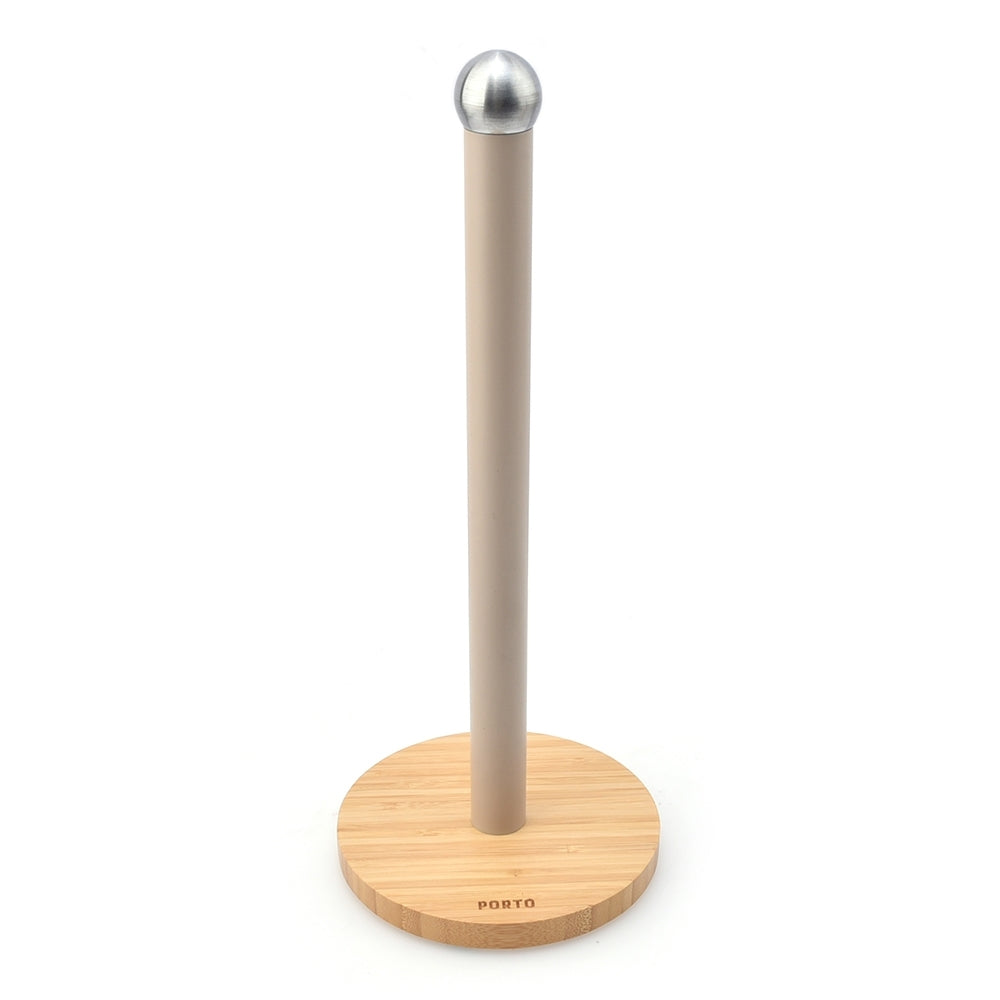 Porto Zest Iron/Bamboo 35cm Paper Towel Holder/Organiser Tissue Storage Rack