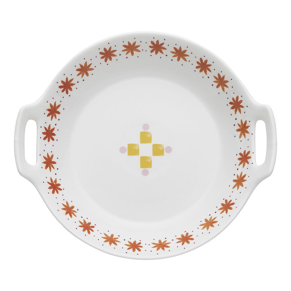 Porto Fiesta Porcelain Shallow Serving Bowl Dish w/ Handles 29.5cm White (2 Pack) — image 2