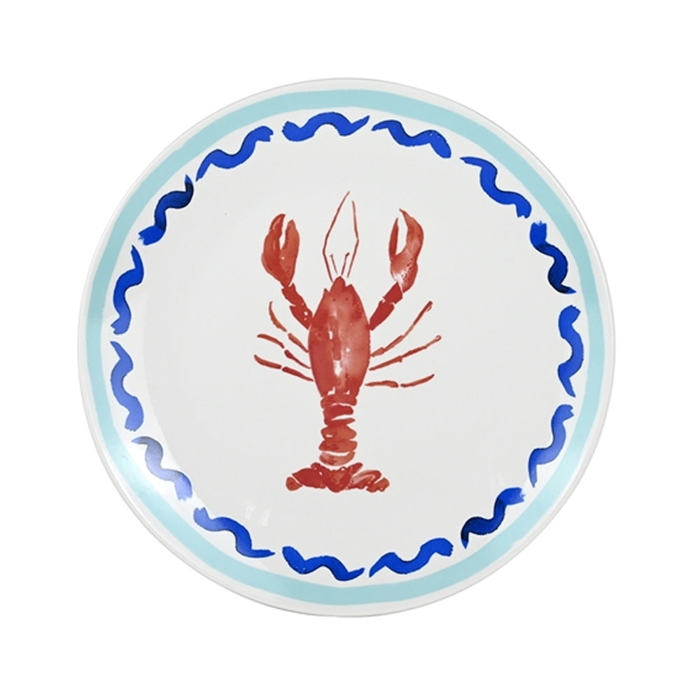 Porto Riviera 30cm Round Porcelain Serving Dish Platter Tableware Lobster