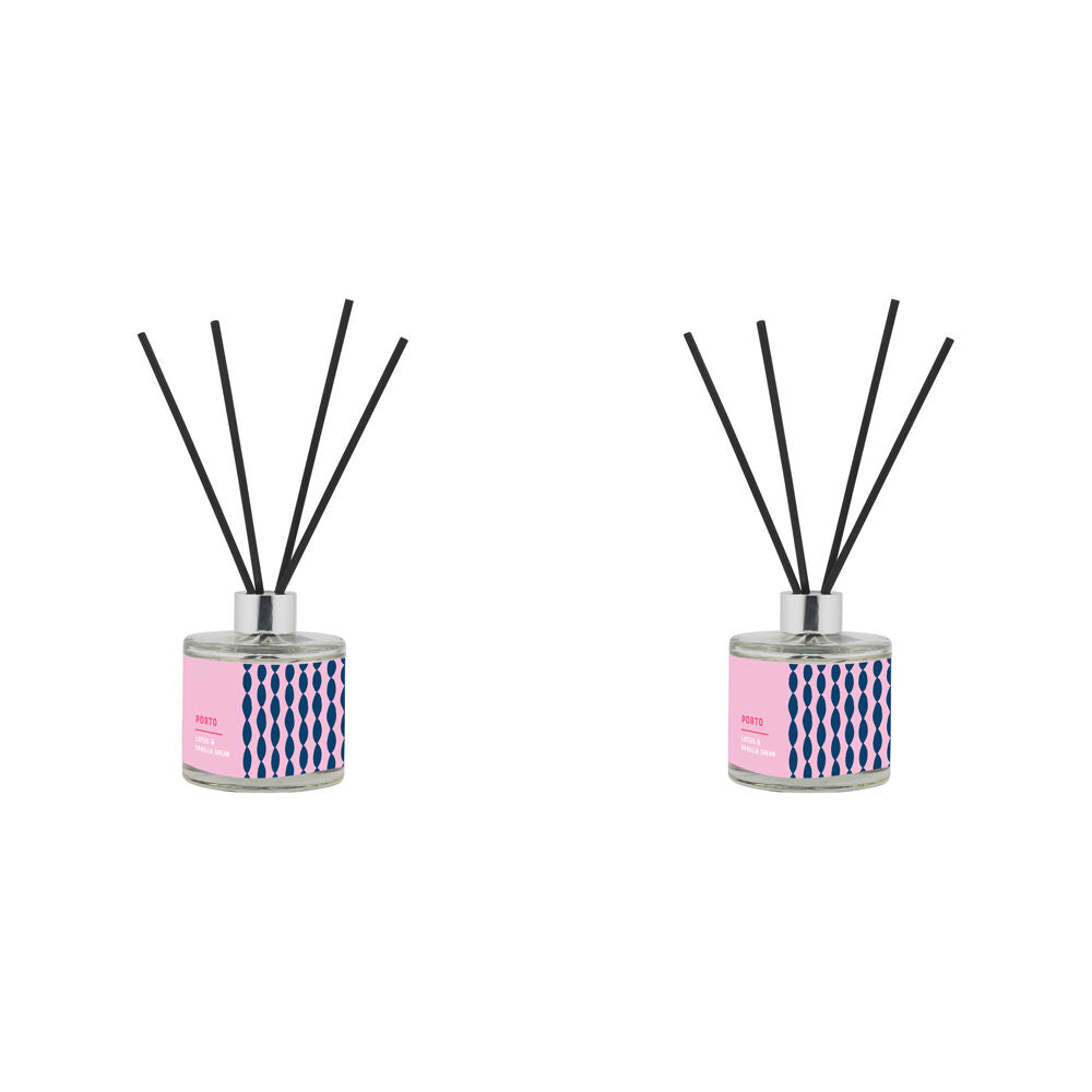 Porto Illumina 200ml Diffuser Lotus & Vanilla Dream Home/Room Fragrance (2 Pack)