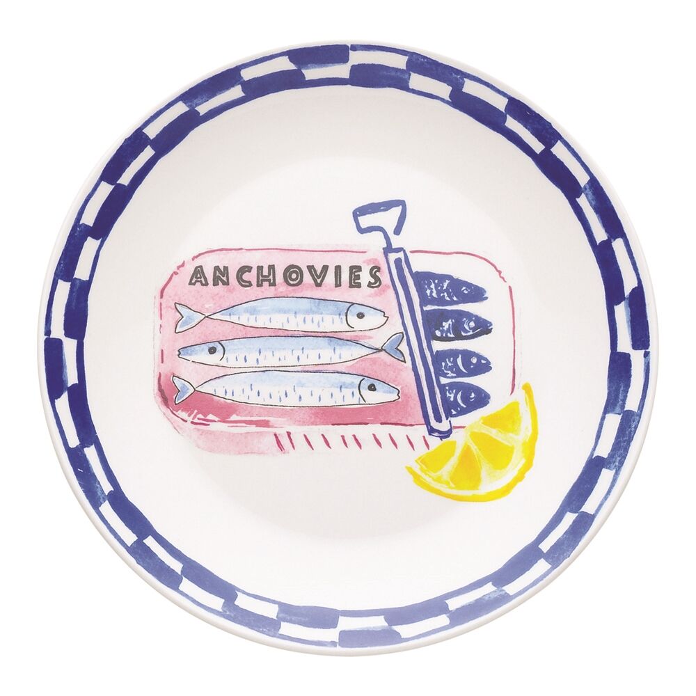 Porto 4pc Porto Porcelain Positano Round Side Plates 20cm Assorted Designs (2 Pack) — image 5