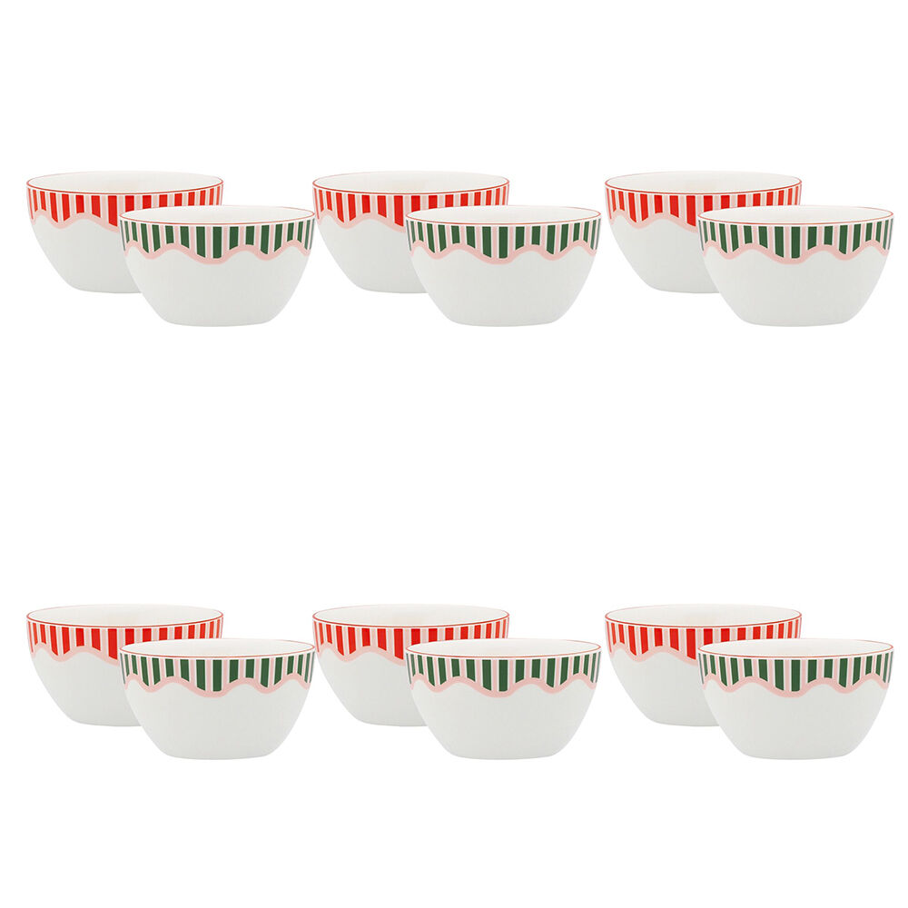 Porto 2pc Porto Porcelain Night Before Dip Bowls 11cm Multi-Coloured (6 Pack)
