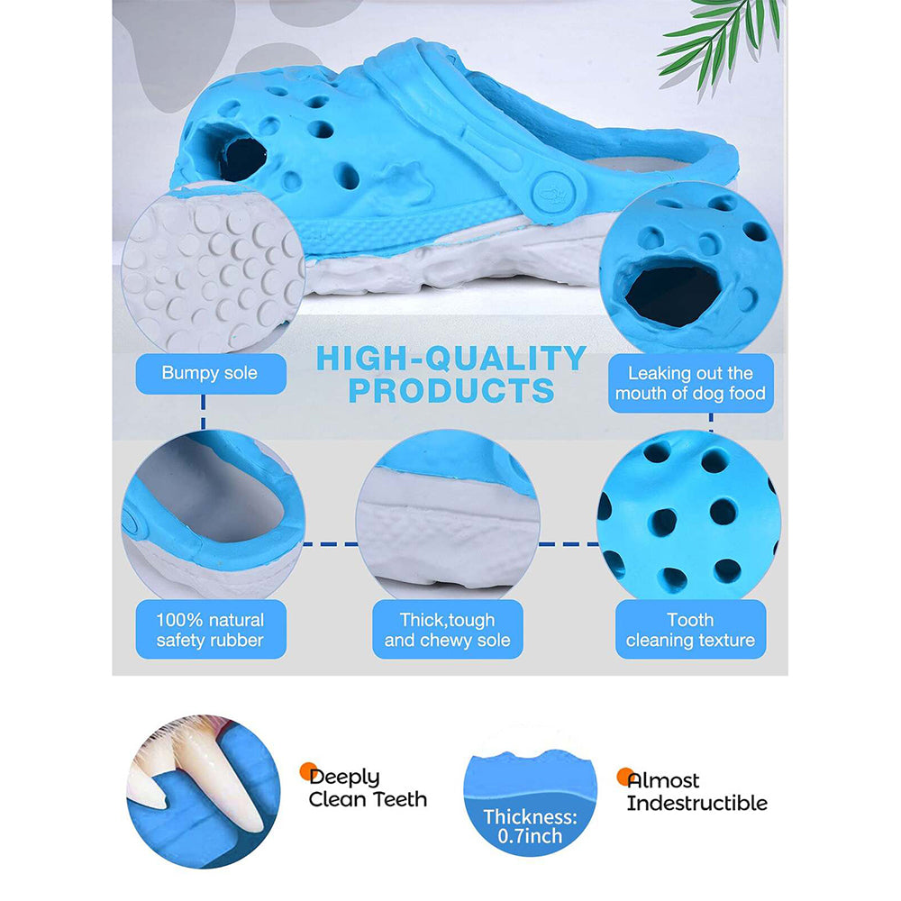 Petopia Ultra Tough 13cm Rubber Cozy Slipper Dog Toy Treat Dental Small Asst (2 Pack)