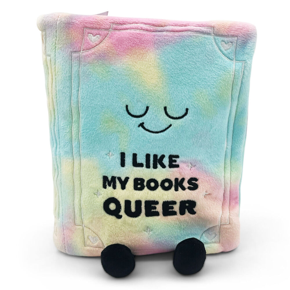 Punchkins I Like My Books Queer Lgbtq Novelty Plush Toy 17.8cm Rainbow 8y+