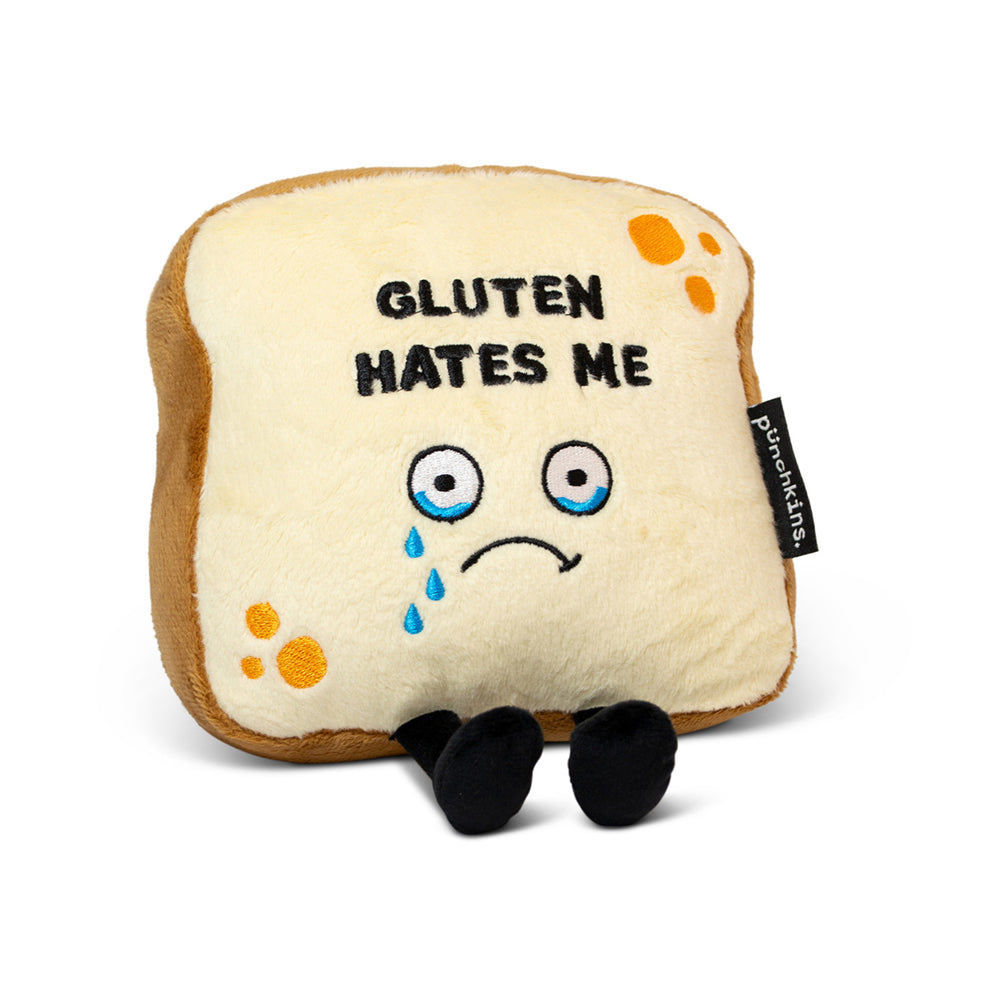 Punchkins Gluten Hates Me Bread Plush Plush Stuffed Soft Cuddle Play Toy 20cm