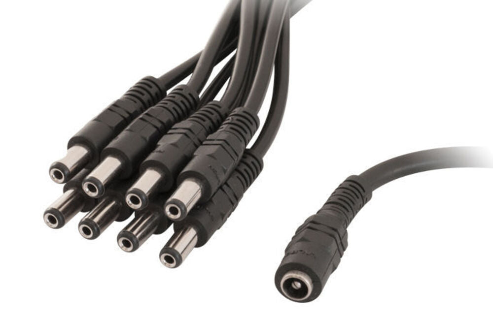 Doss 8X 2.1MM Power Plugs Cable/Cord + DC Distribution Socket for CCTV Security