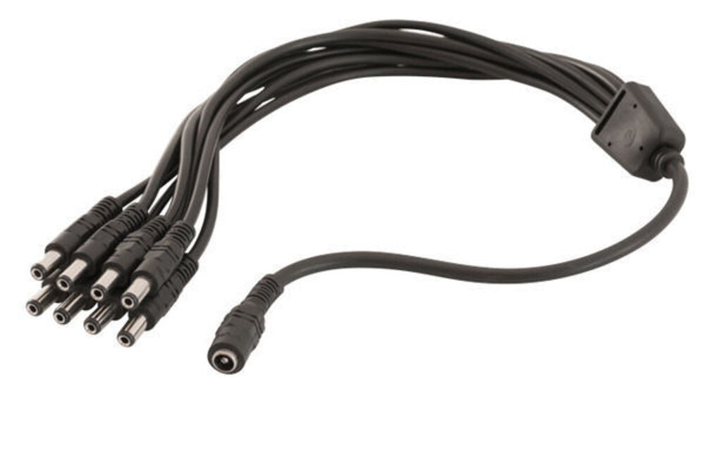Doss 8X 2.1MM Power Plugs Cable/Cord + DC Distribution Socket for CCTV Security — image 2