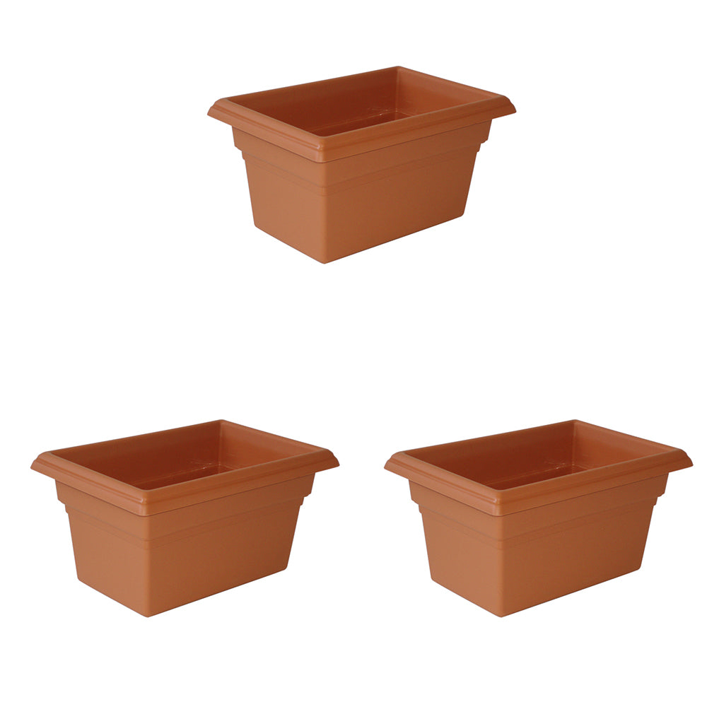 Homeleisure Window Box 270mm Terracotta Outdoor Garden (3 Pack)