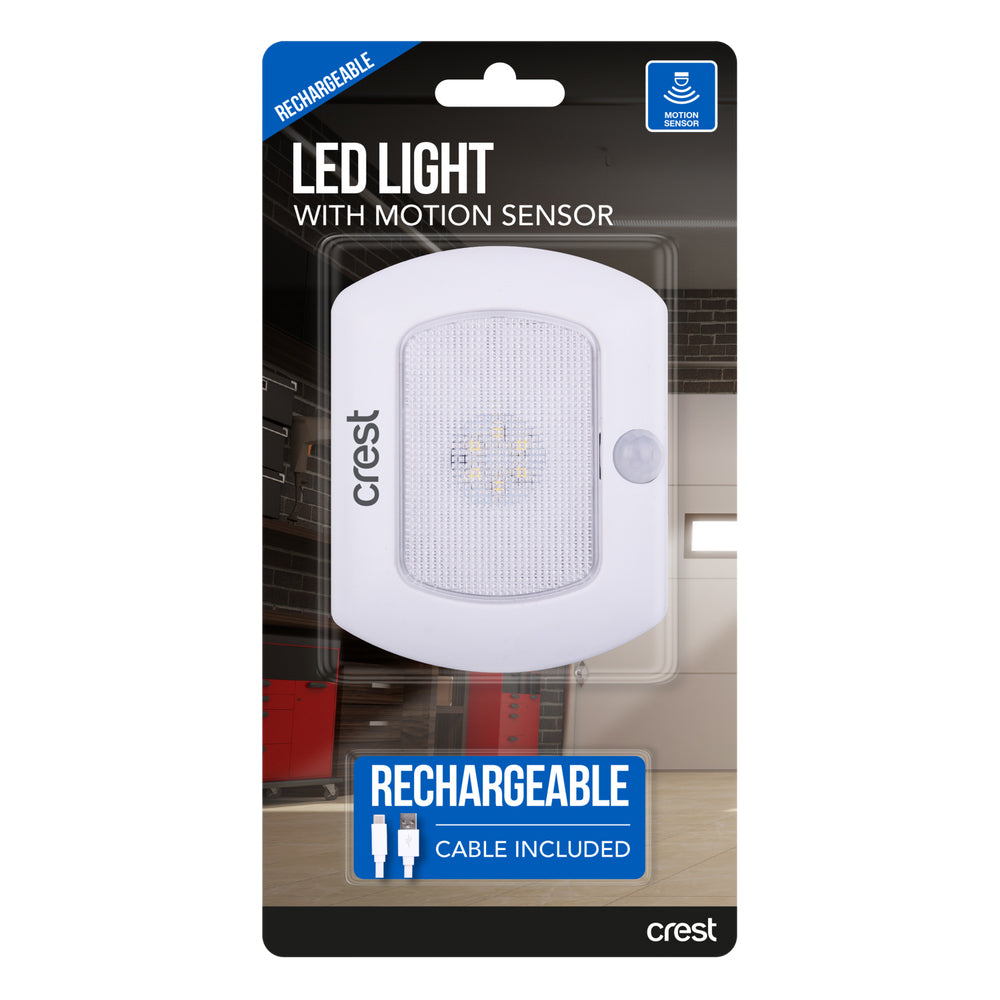 Crest Rechargeable 50 Lumens LED Light Compact w/ Motion Sensor Night Lamp White — image 2