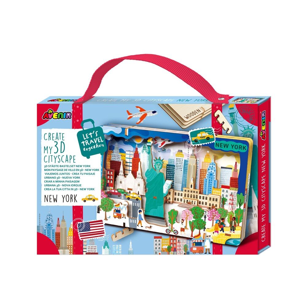 Avenir Create My 3D Cityscape Wooden Puzzles Paris and New York Set 6y+ (2 Pieces) — image 3