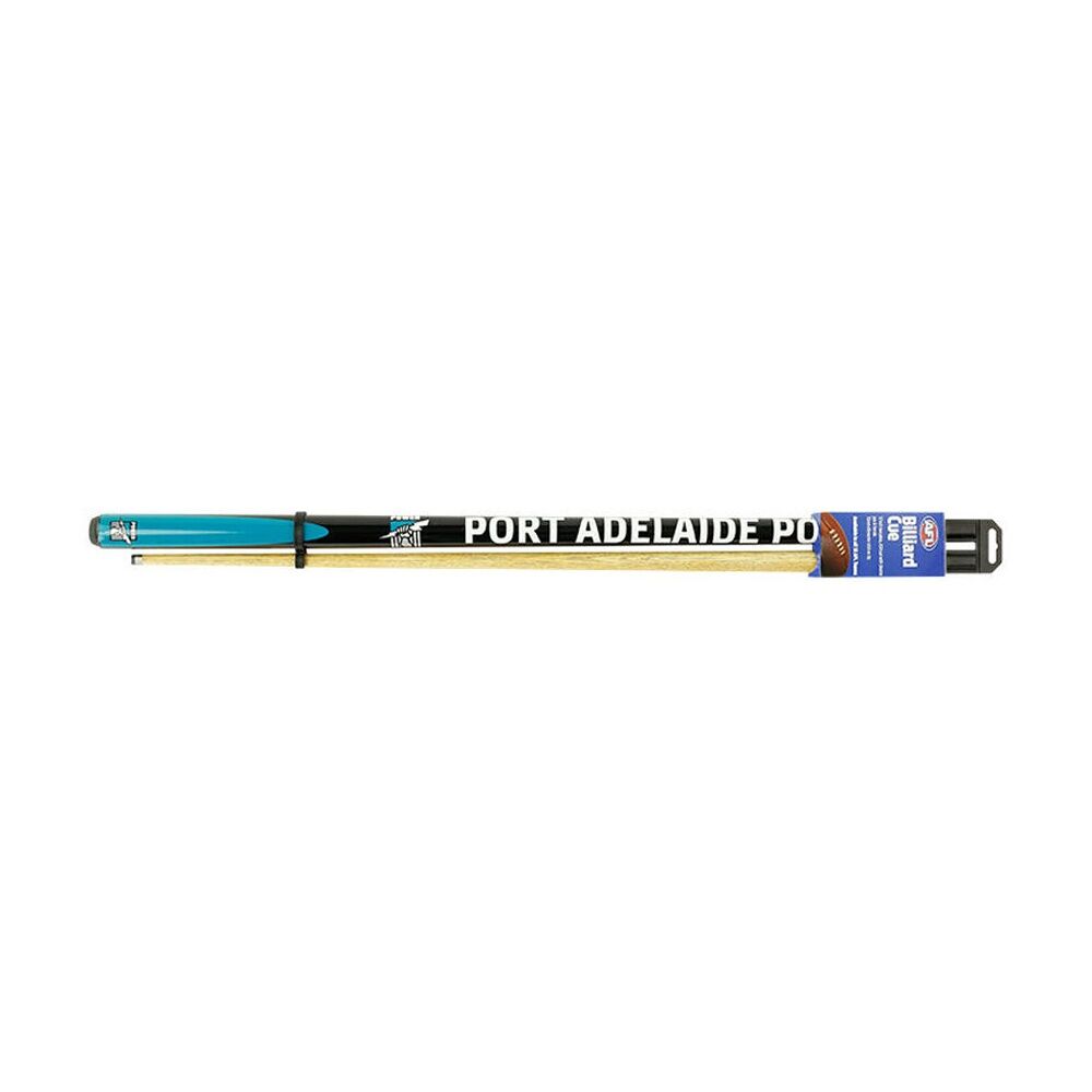 Afl 2-Piece Cue Port Adelaide Power Ash Shaft 10mm Elkmaster Tip Pool/Billiards