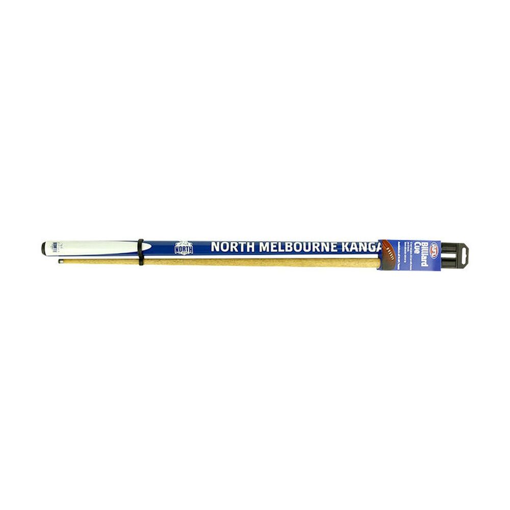 Afl 2-Piece Cue Kangaroos North Melbourne Ash Shaft 10mm Elkmaster Tip Billiards