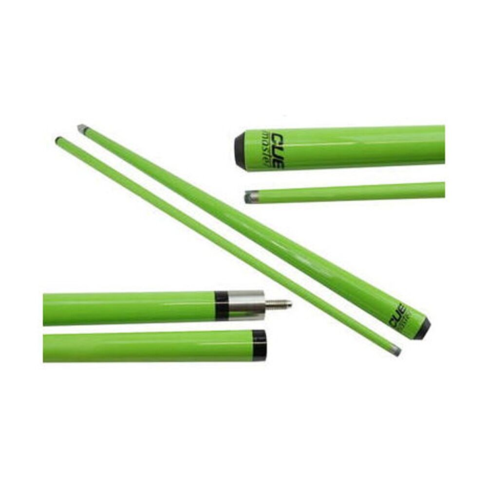 Cuemaster 2-Piece Cue 57 inch Metallic Finish Pool/Snooker/Billiards — Lime