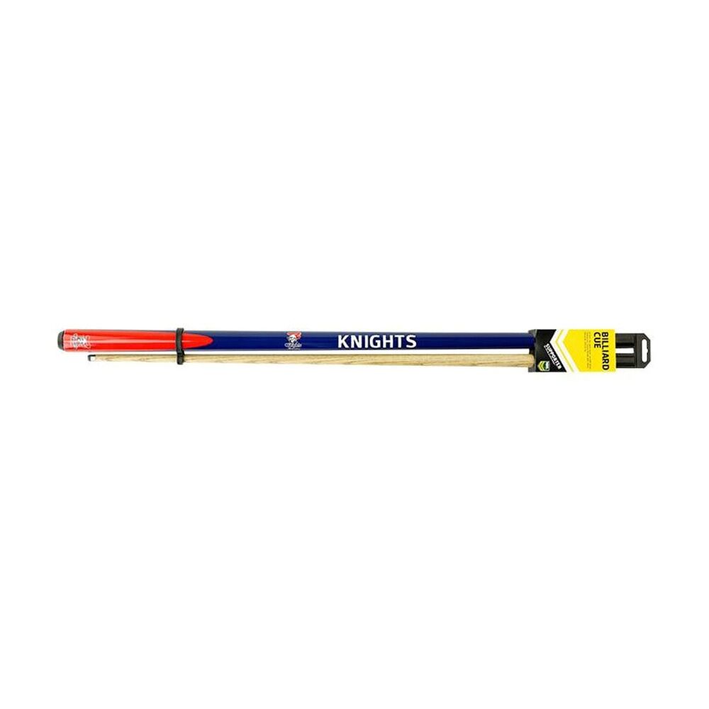 NRL 2-Piece Cue Knights 57 inch Ash Shaft 10mm Elkmaster Tip Pool/Billiards