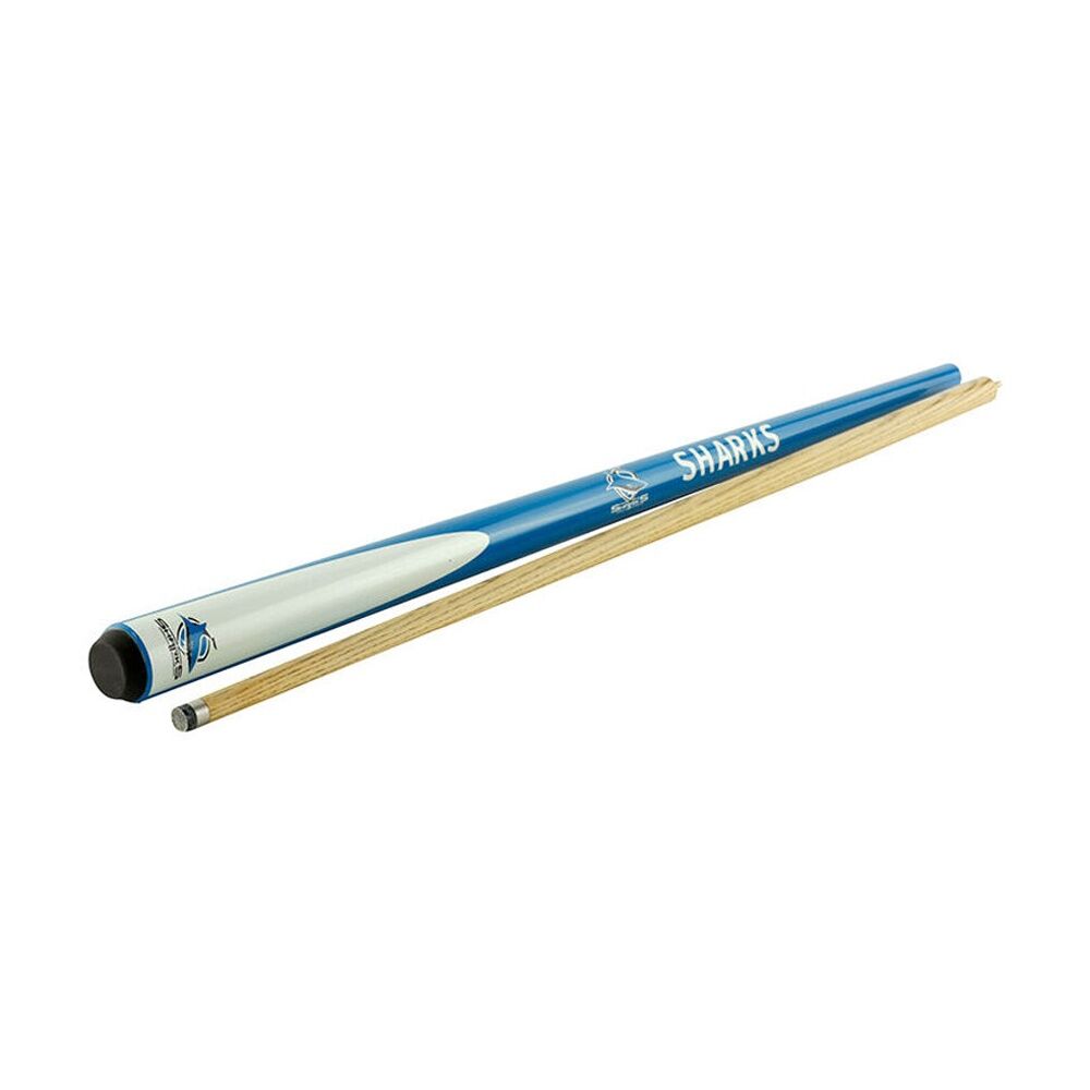 NRL 2-Piece Cue Sharks 57 inch Ash Shaft 10mm Elkmaster Tip Pool/Billiards — image 2