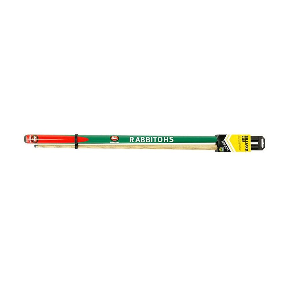 NRL 2-Piece Cue Rabbitohs 57 inch Ash Shaft 10mm Elkmaster Tip Pool/Billiards