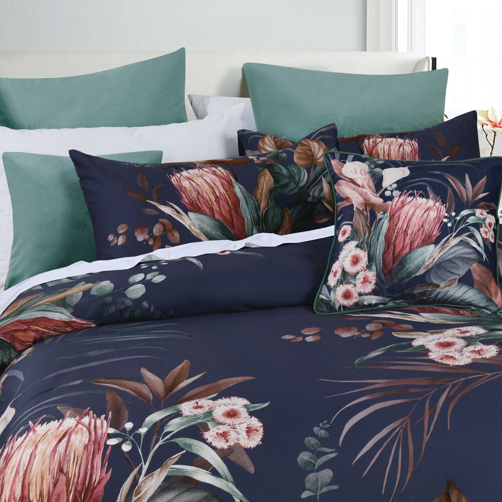 Bianca Balwyn Cotton Sateen Quilt Cover Set Navy — image 2