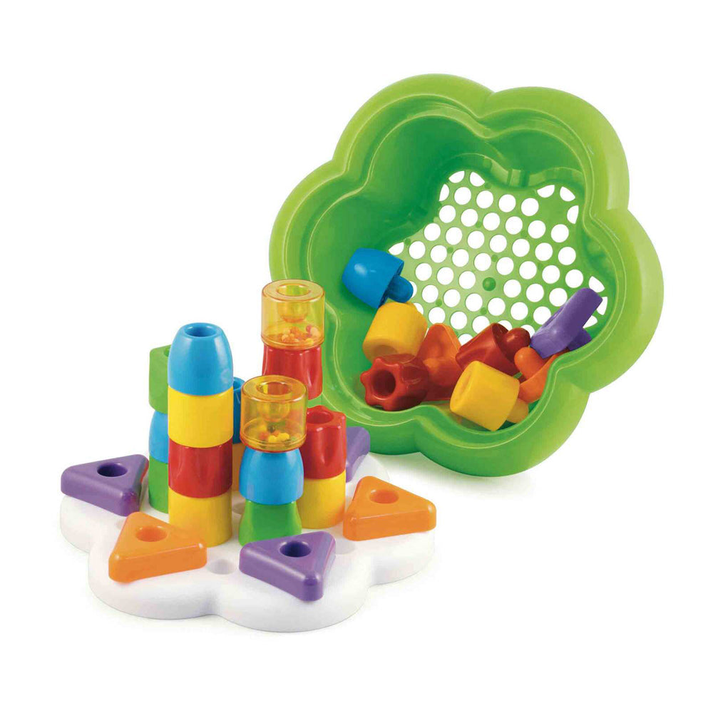 Quercetti Chunky Peggy Sorting Box Multicolour Toddler Educational Toy 1y+ (8 Pieces)