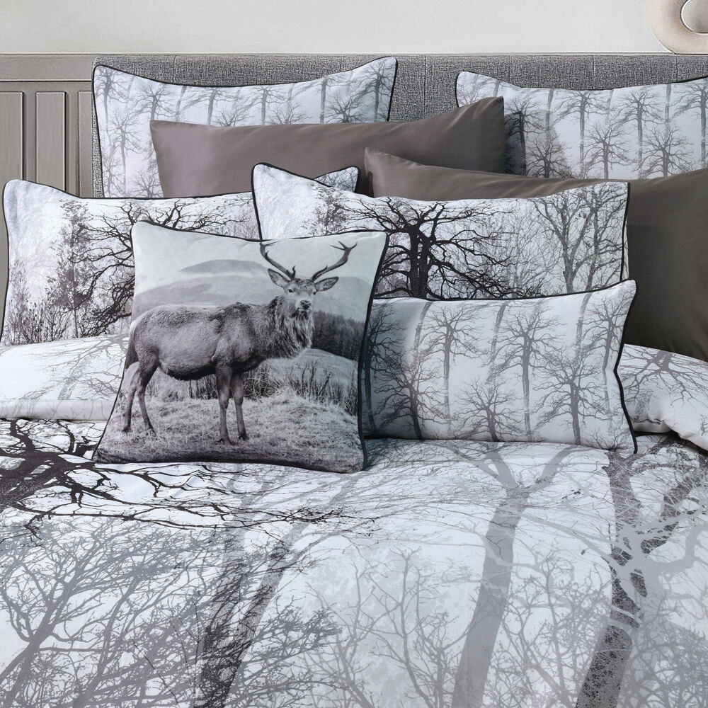Bianca Myrtleford Cotton Sateen Quilt Cover Pillowcase Set Grey — image 2