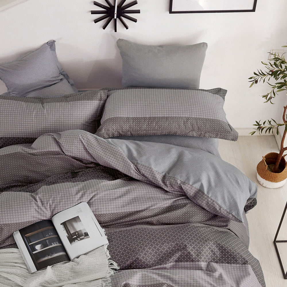Ardor Bowen Quilt Cover Set Cotton Home Bedding