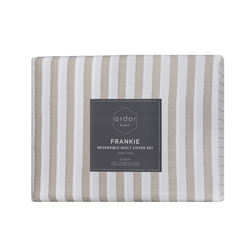 Ardor Boudoir Frankie Stripe Quilt Cover Set Natural — image 4