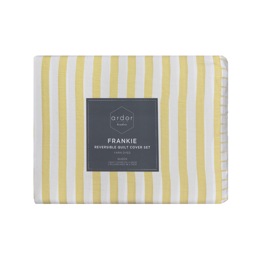 Ardor Boudoir Frankie Stripe Quilt Cover Set Yellow — image 4