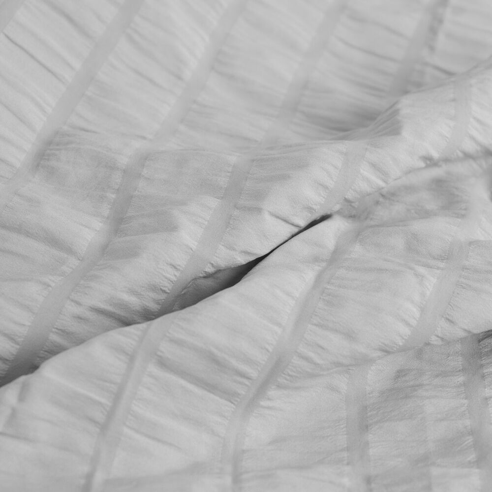 Ardor Boudoir Byron Seersucker Stripes Quilt Cover Set Silver — image 2