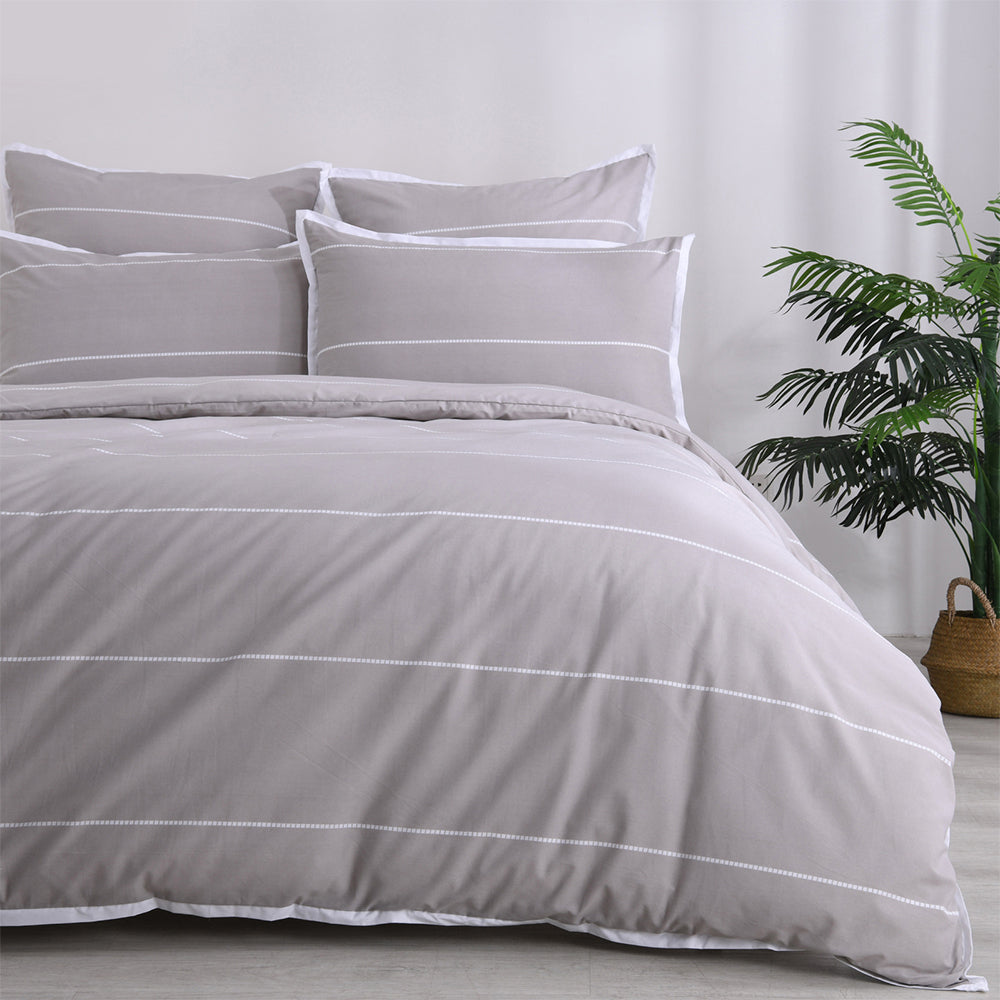 Jason Commercial Super King Bed Calista Printed Quilt Cover Set 270x240cm Hazel
