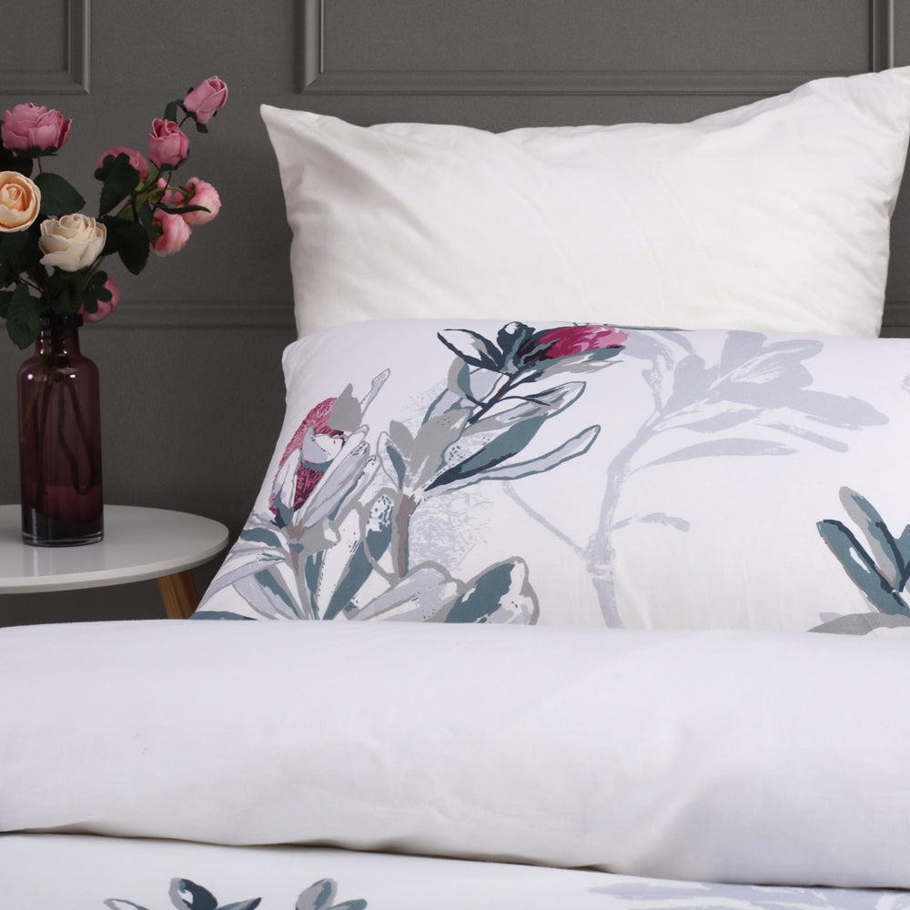Onkaparinga King Bed/Bedroom Print Cotton Quilt Cover Set w/Pillowcases Waratah — image 2
