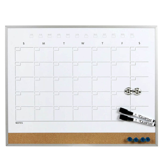 Quartet Magnetic Combination Monthly Calendar Board Home/Office/School w/Markers — image 2