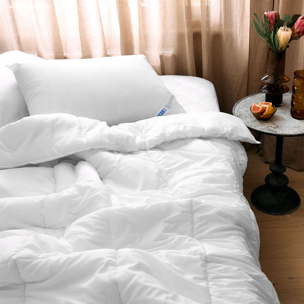 Dickies King Bed Home Bedding Washable Hygienic Anti-Microbial Quilt Cover White