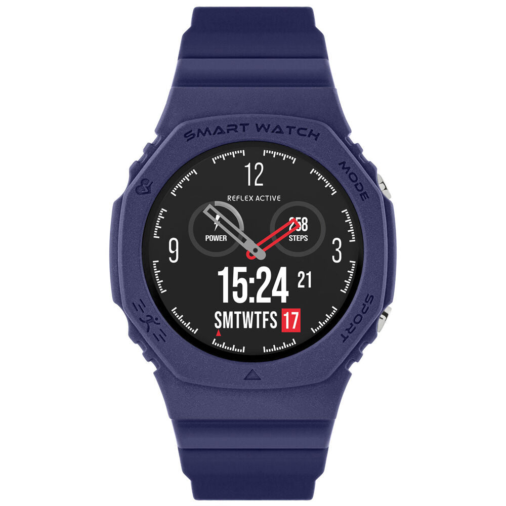 Reflex Active Series 26 Smart Watch with Silicone Blue Case & Navy Straps.