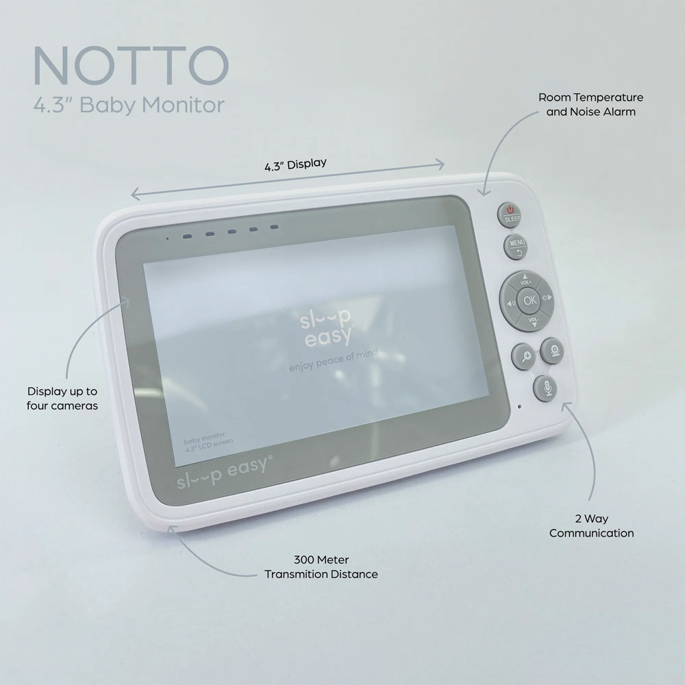 Babystudio Notto Crystal Clear Digital Baby Monitor 4.3''/10.9cm w/Camera White — image 3