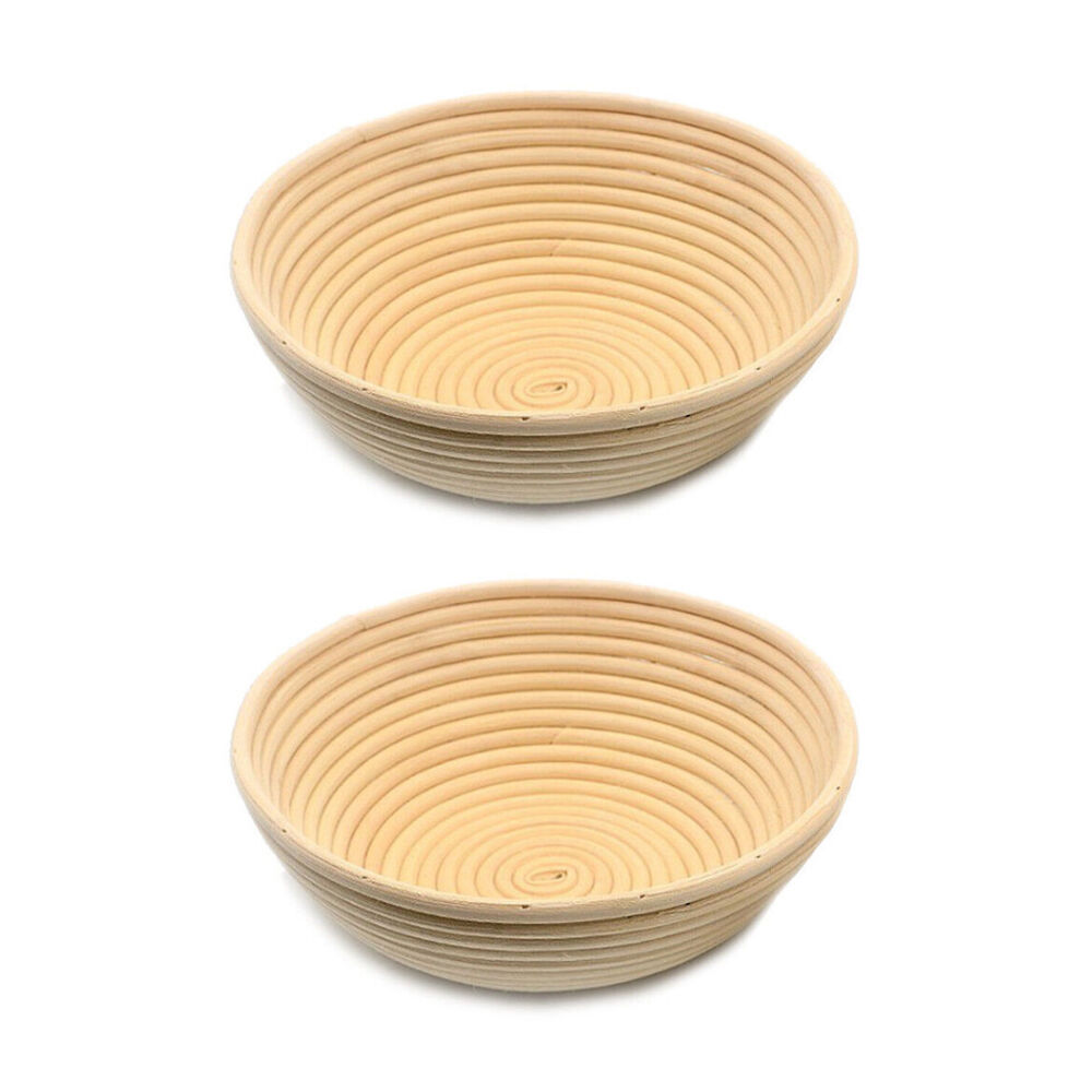 Brunswick Bakers Round Rattan 23cm Bread Banneton Basket (2 Pack)
